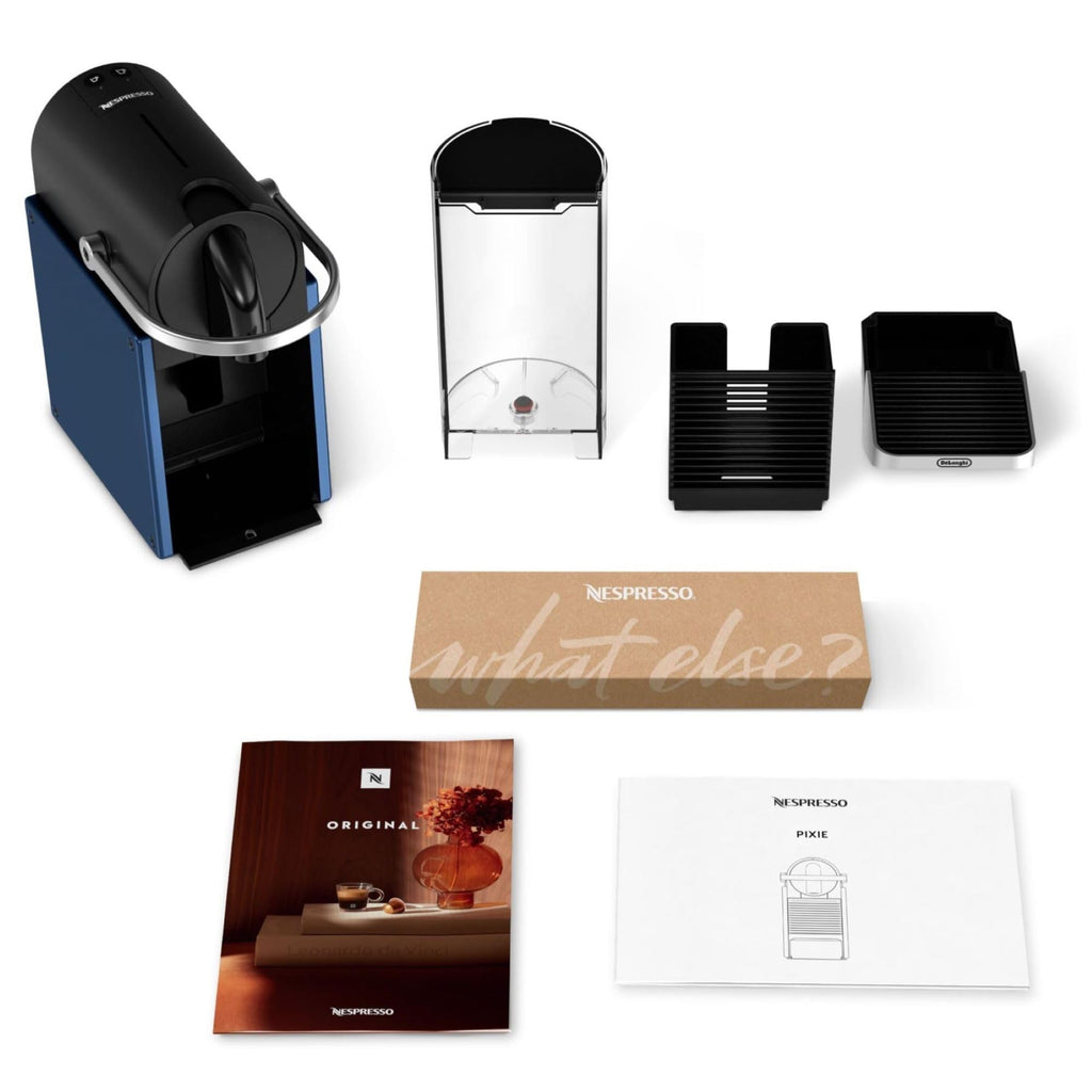 Machine à Café Expresso Pixie Bleu 19 Bars - Prête en 25 Secondes, Arrêt Automatique (EN127.BL)