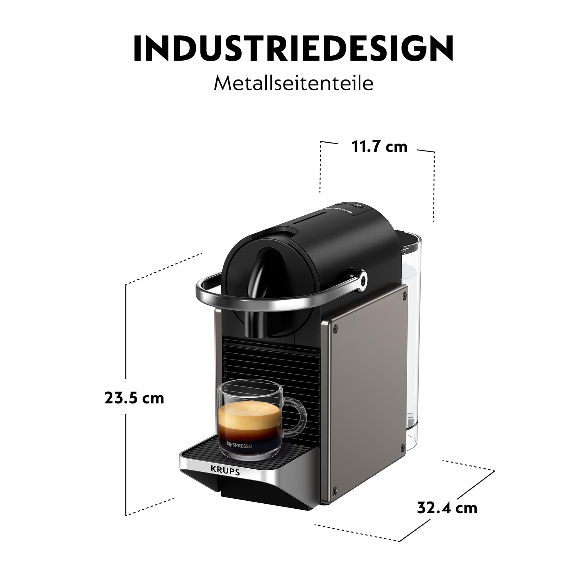 Machine à Expresso Pixie Titan 1260W - Recettes Programmables, 2 Longueurs, Arrêt Automatique (XN306TK)