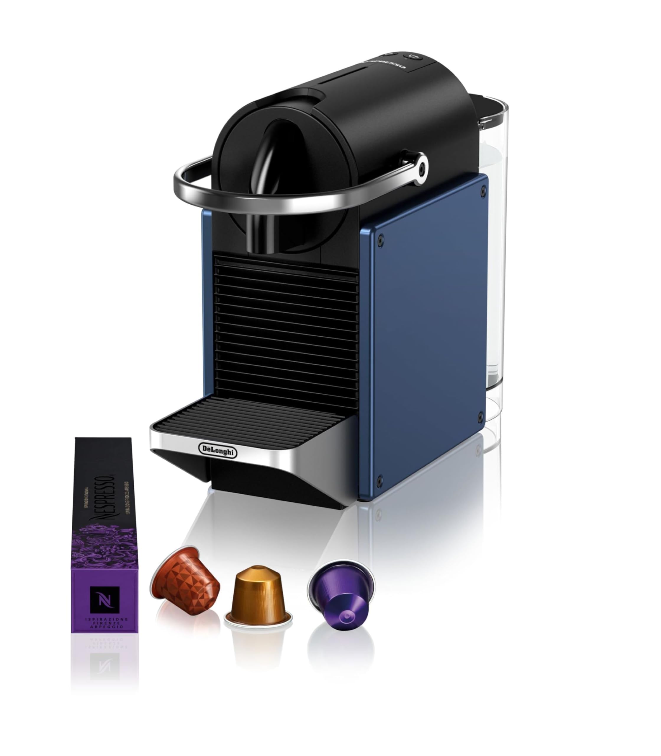 Machine à Café Expresso Pixie Bleu 19 Bars - Prête en 25 Secondes, Arrêt Automatique (EN127.BL)