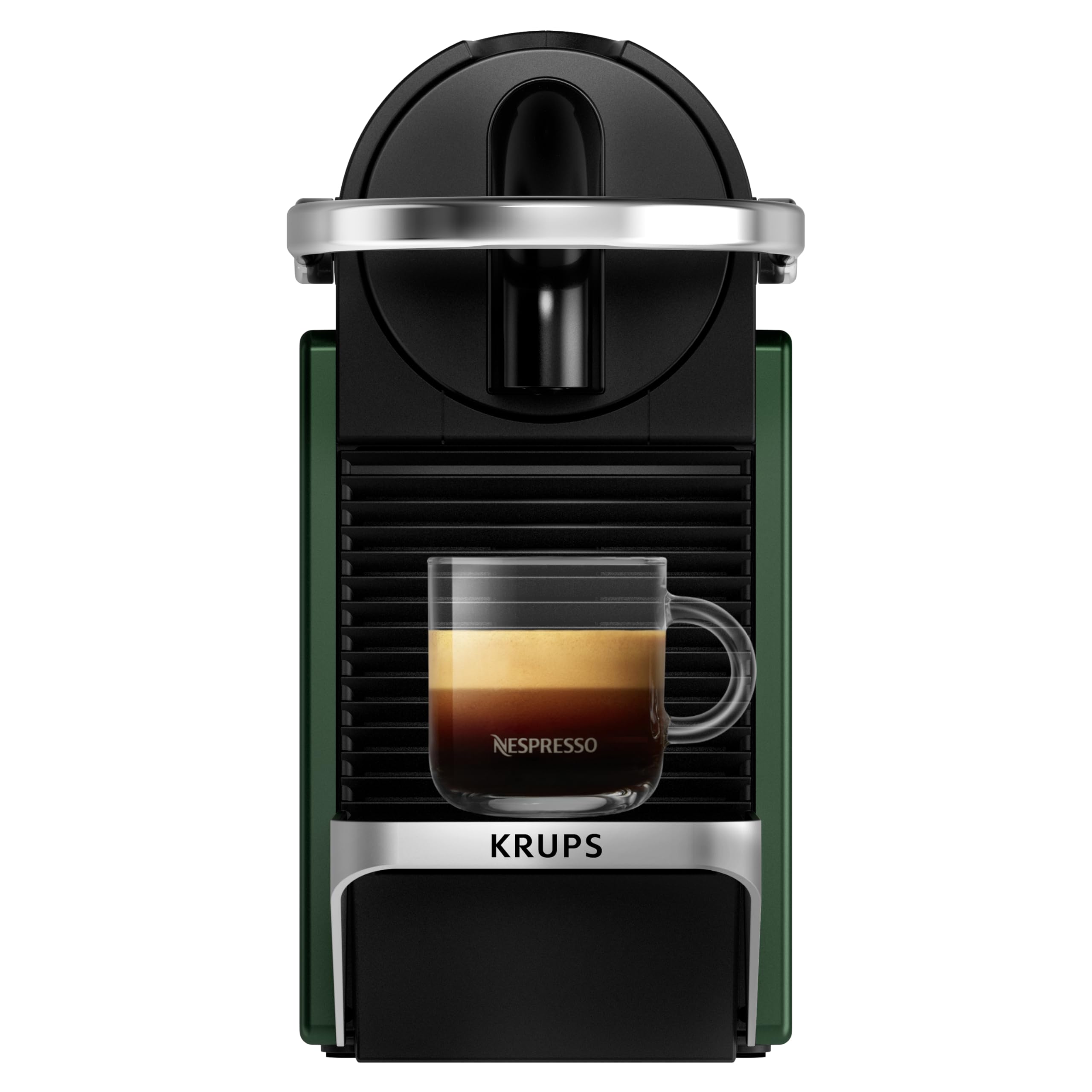Machine à Café Expresso Pixie Vert Foncé 19 Bars - Compacte, Rapide et Économique + Kit de Bienvenue (YY5291FD)