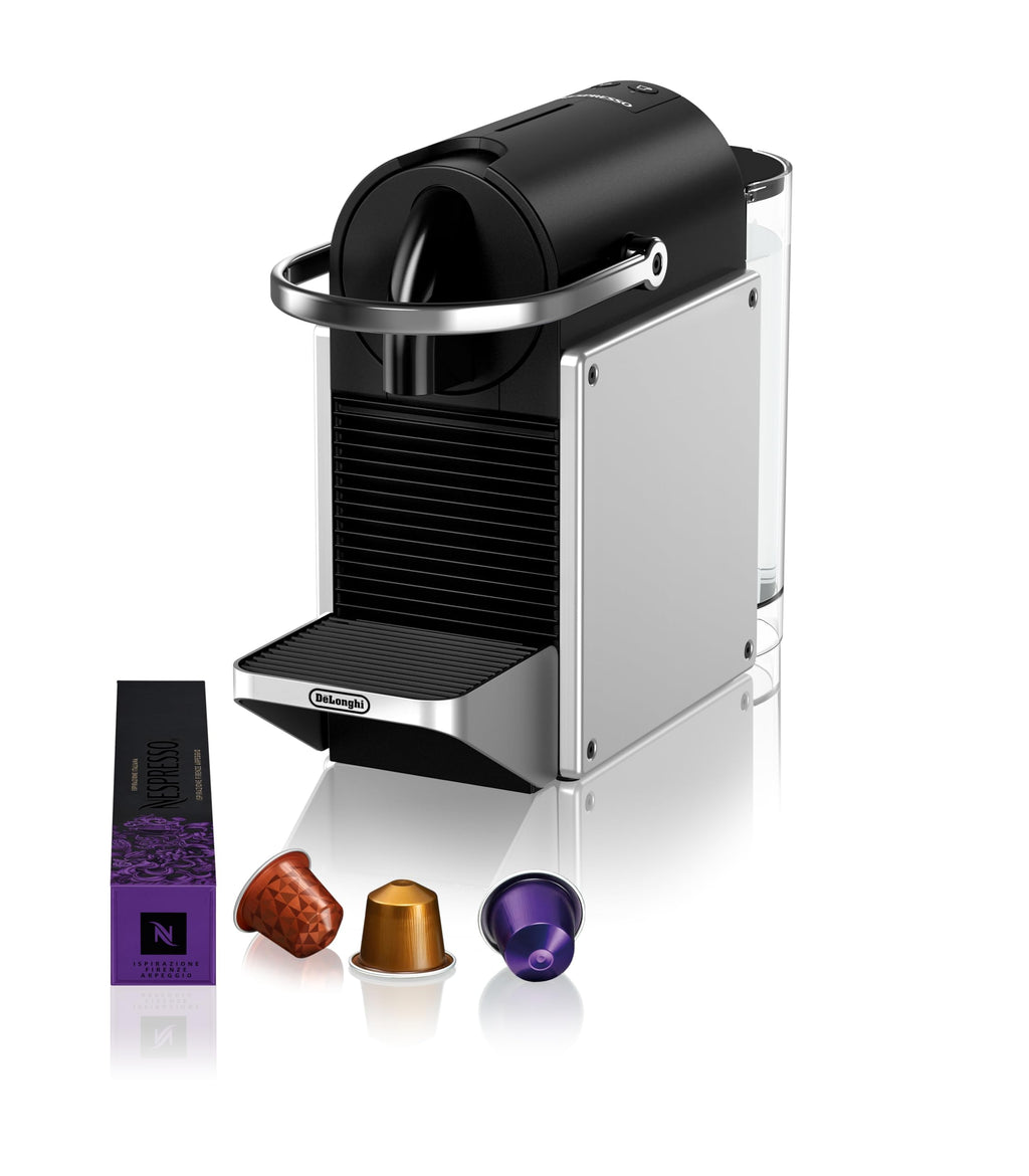 Cafetière à Dosette Pixie Argent 100% Automatique 1 L - 19 Bars, Arrêt Auto (EN127.S)